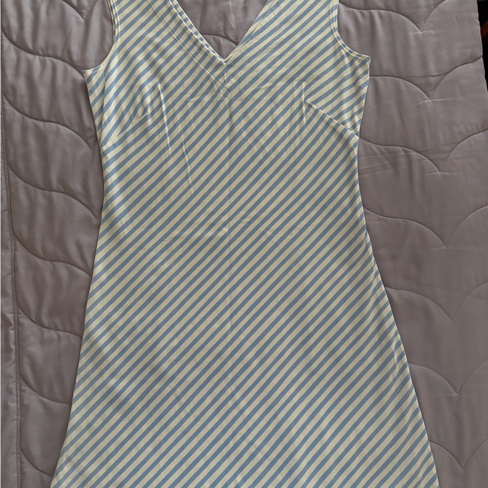 Mahi Gold Striped Sleeveless Dress